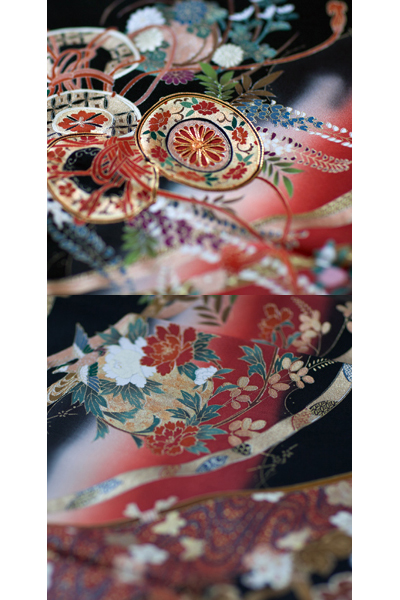 正絹　訪問着　竹林　ダイナミック tk16-01612S19650 コスミカルウォーム エクセレント裏起毛