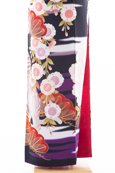 振袖 正絹 正絹・振袖レンタル【姉妹・友人向け】140274 平祐奈・黒地 虎に牡丹