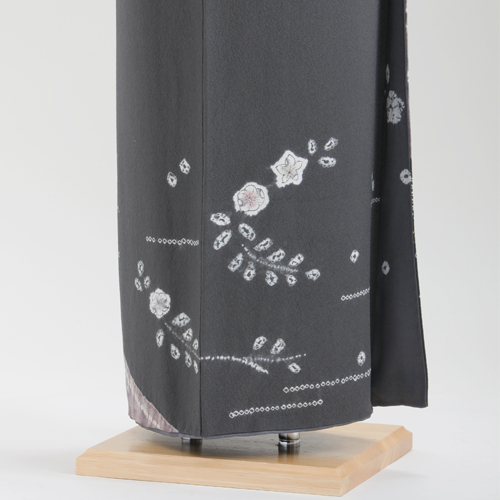 お宮参り祖母用 正絹 付下げ・訪問着レンタル 150015 グレー 絞り柄