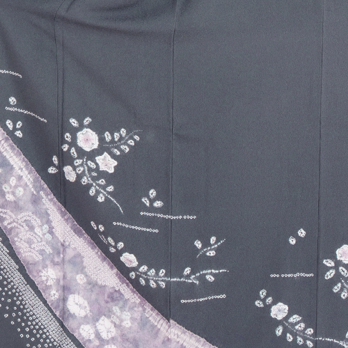 お宮参り祖母用 正絹 付下げ・訪問着レンタル 150015 グレー 絞り柄