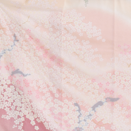 正絹 付下げ・訪問着 150042 桂由美 薄ピンク 桜絞り|着物レンタル LIFE