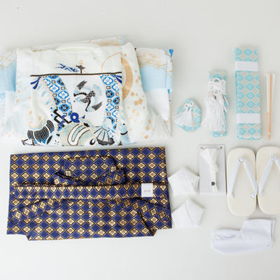 5歳男の子　七五三　乙葉　茶色と水色の花柄の着物 楽天市場】【レンタル】七五三 5歳 レンタル 753 袴セット 男児