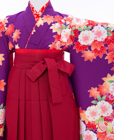 保育園・幼稚園用・袴セットレンタル 320043-H 式部浪漫・紫地
