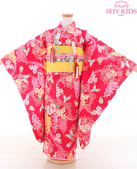 ピンク×グレー　花々　蝶　七五三7歳　女の子　13点セット ピンク×グレー 花々 蝶 七五三7歳 女の子 13点セット 七五三着物