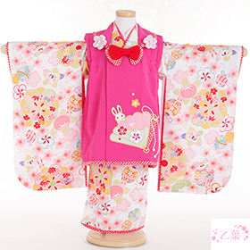 乙葉 七五三 3歳 着物 被布 刺繍 金糸 乙葉 七五三 3歳 着物 被布 刺繍 金糸 - メルカリ