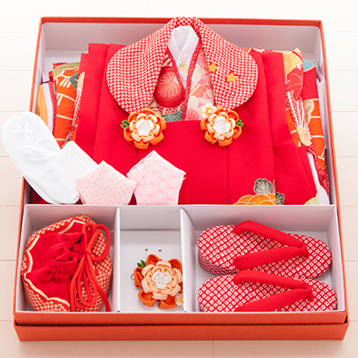 七五三 着物 レンタル 三歳 3歳 被布セット 320089 小林星蘭×九重 赤地